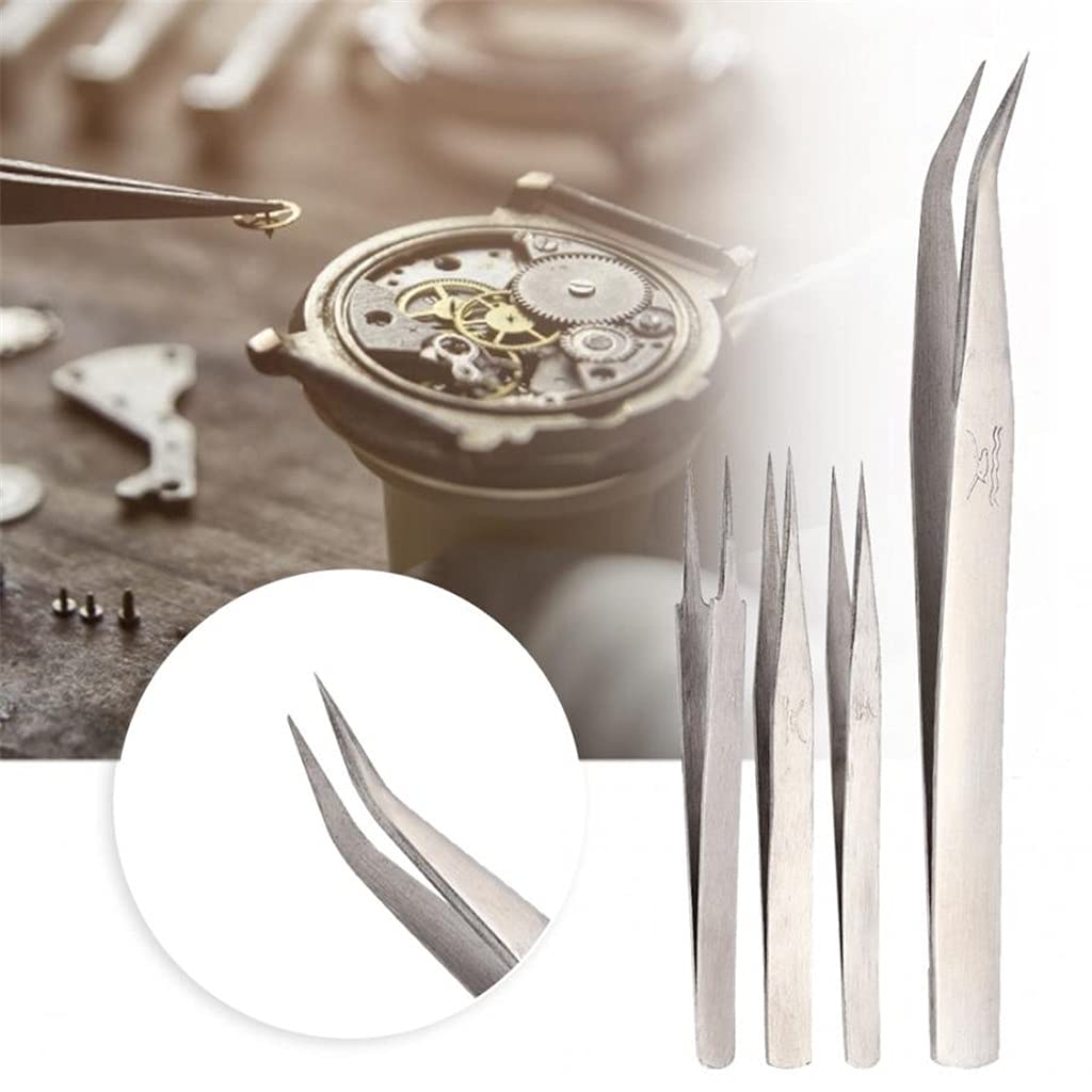 Pinzas para Relojes de joyería antimagnéticas de Acero Inoxidable, Herramienta accesoria para Reparaciones de Relojes de joyería para relojeros
