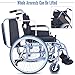 Medwarm Aluminum Multifunctional Manual Wheelchair, Wheelchairs for Adults, Folding Padded Wheelchair with 24 Inch Quick Release Wheels, Removable Footrests & Armrests, Blue