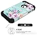 PIXIU Compatible with iPhone 6 6s case,Three Layer Heavy Duty Shockproof Protective Soft Silicone Hard Plastic Bumper Sturdy Case Cover for iPhone 6 6s 4.7 inch Flower