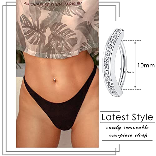 Orazio 9Pcs 14G Belly Button Rings For Women Surgical Steel Cute Butterfly Snake Heart Pearl Dangling Belly Rings Simple Reverse Curved Navel Rings Cz Opal Cliker Belly Rings Barbell Piercing Jewelry #TOP2