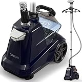 EVAIROAX 2200W Professional Standing Garment Steamer for Clothes, 90 Mins of Continuous Powerful Steam with 3L Water Tank, Pants Clip & Children's Clothing Hanger X3 Blue