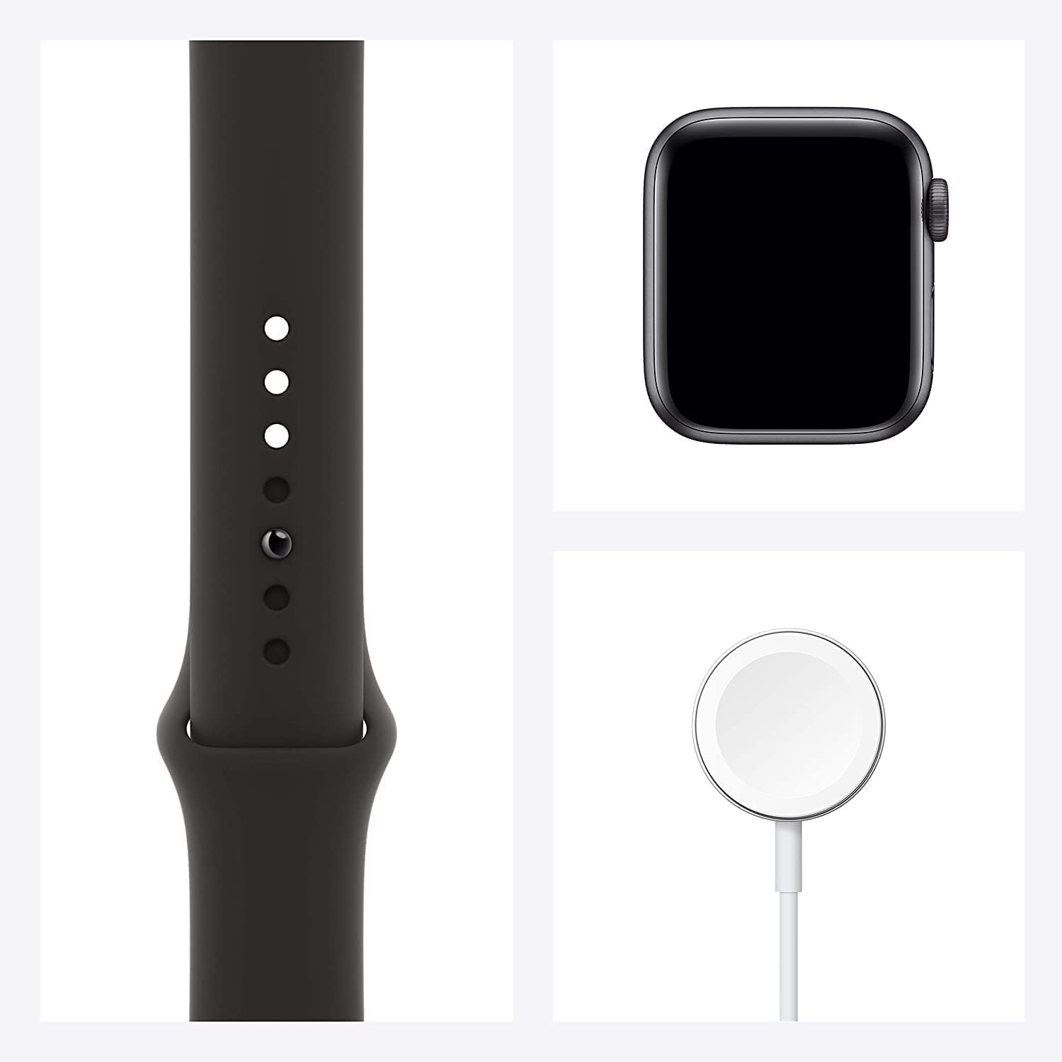 Apple Watch SE (GPS + Cellular, 40mm) - Space Gray Aluminum Case with Black Sport Band (Renewed)