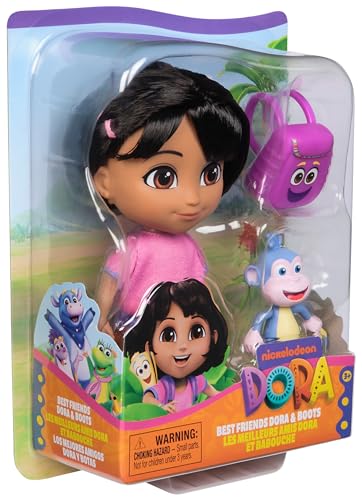 Dora - Coffret Cadeau Les Meilleurs Amis - Poupée avec Vêtements Accessoire Et Figurine De Babouche - Figurine À Collectionner - Dessin Animé Jouet Maison De Poupée - Jouet Enfant 3 Ans Et +