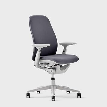 Haworth Zody Office Chair with Ergonomic Forward Tilt Option, Adjustable Desk Computer Chair with Dual Posture Upholstered Back, Without Lumbar Support, Home Office Furniture, Steel