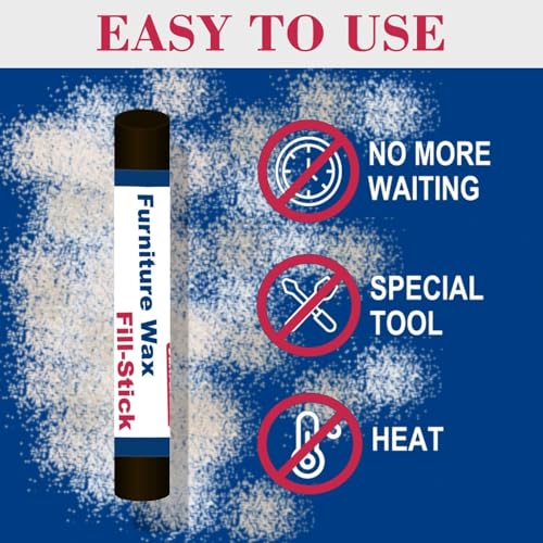 Image of Wood Filler Sticks Kit, 3 Shades of Brown Quick Fix Sticks for Wood Repair, Wax Putty Stick Fill Stisks Repair for Scratches, Crack, Scuffs, Gouge on Cabinets, Tables, and Doors
