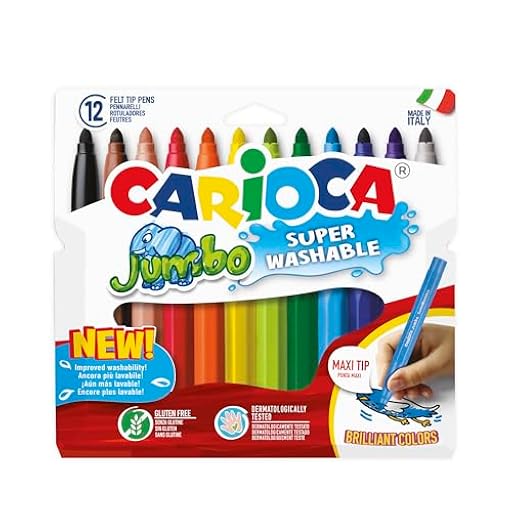 Carioca - Bolsa de cartón con 12 rotuladores de colores Jumbo (40565) | Ya disponible en tu tienda friki favorita! En mundofriki.es!