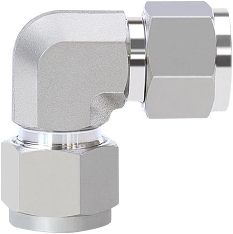1PCS 2000-PSI-SS316L 90 Degree Elbow 1/16"-1" 3-25mm Tube OD Compression SUS316L Stainless Steel Coupler Pipe Fitting Connector(14mm)