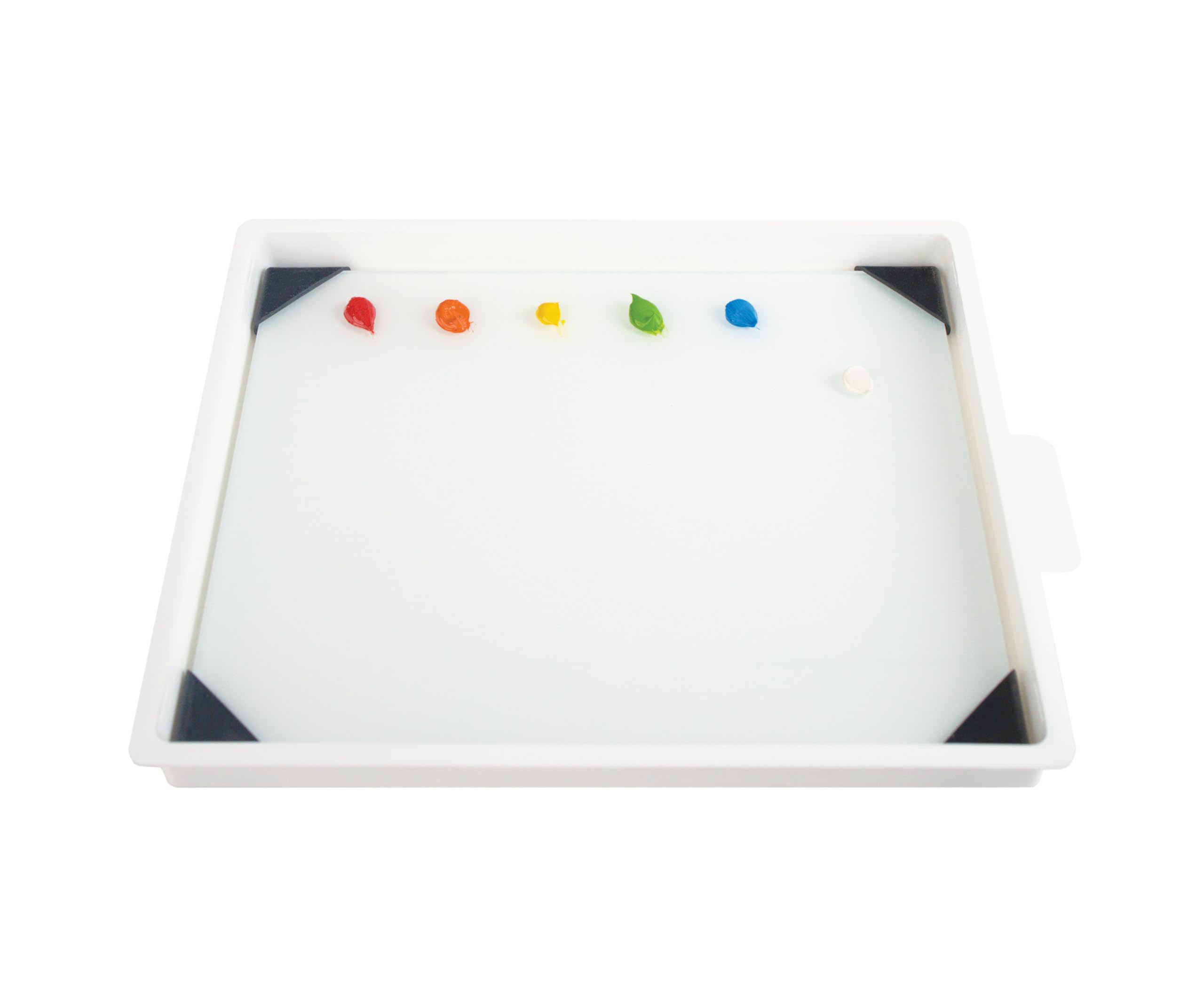New Wave Posh Glasfarbenpalette und Masterson Sta-Wet handliche Palette, 17,1 x 21,3 cm, Set aus gehärtetem Glas zum Malen und luftdichte Sta-Wet Palette, um Farbe frisch zu halten, hergestellt in den