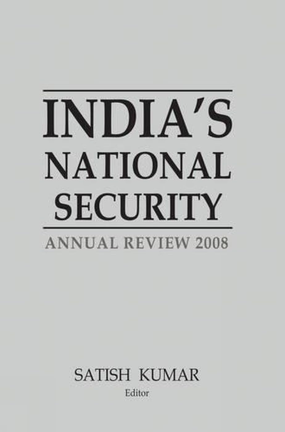 India's National Security: Annual Review 2008