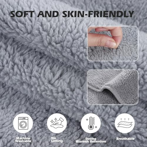Votoko Sofabezug 1 2 3 4 Sitzer, Waschbare Couch Überzug, Sofaschoner rutschfest, Sofabezug l Form, Rechteckig Sofadecken für Sitzfläche, Universelle Sofa Überzug(Grau, 70x150cm)