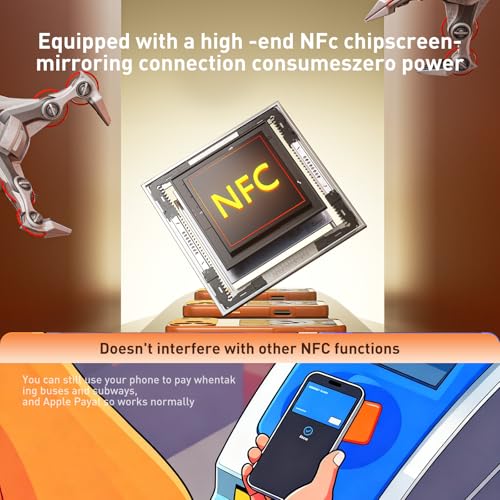 Housse NFC iPhone 17 avec écran e-ink 4 pouces personnalisable - 5
