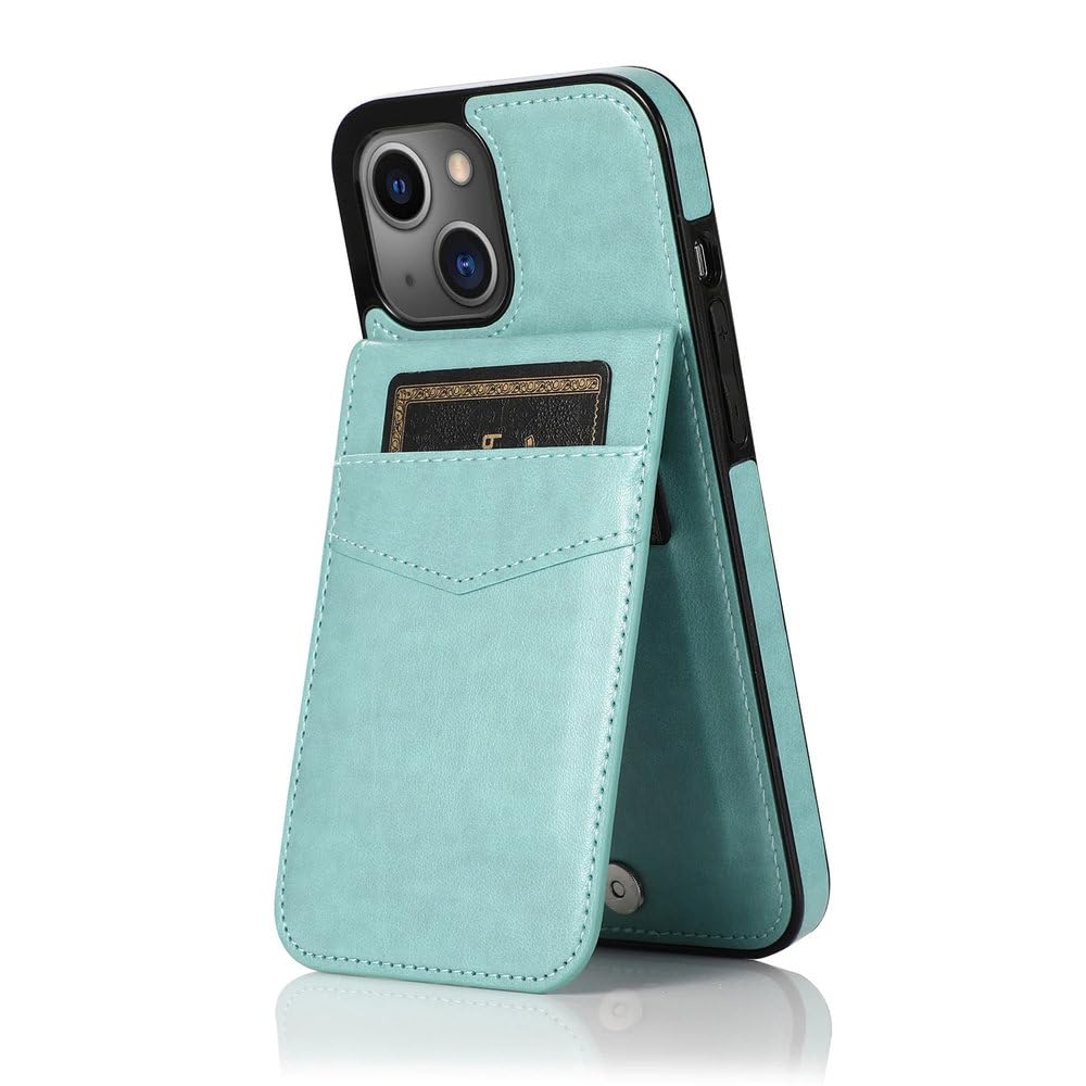 Funda de Cuero con función Atril para iPhone 13, 12, Mini, 15, 14, 11 Pro MAX, X, XR, XS, 7, 8 Plus, con Tarjetero, Color Verde, para iPhone 11Pro MAX