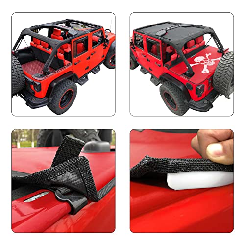 Image of Tonneau Cover for Jeep Wrangler JK Back Trunk Cover, Skull (Red Cargo cov.)