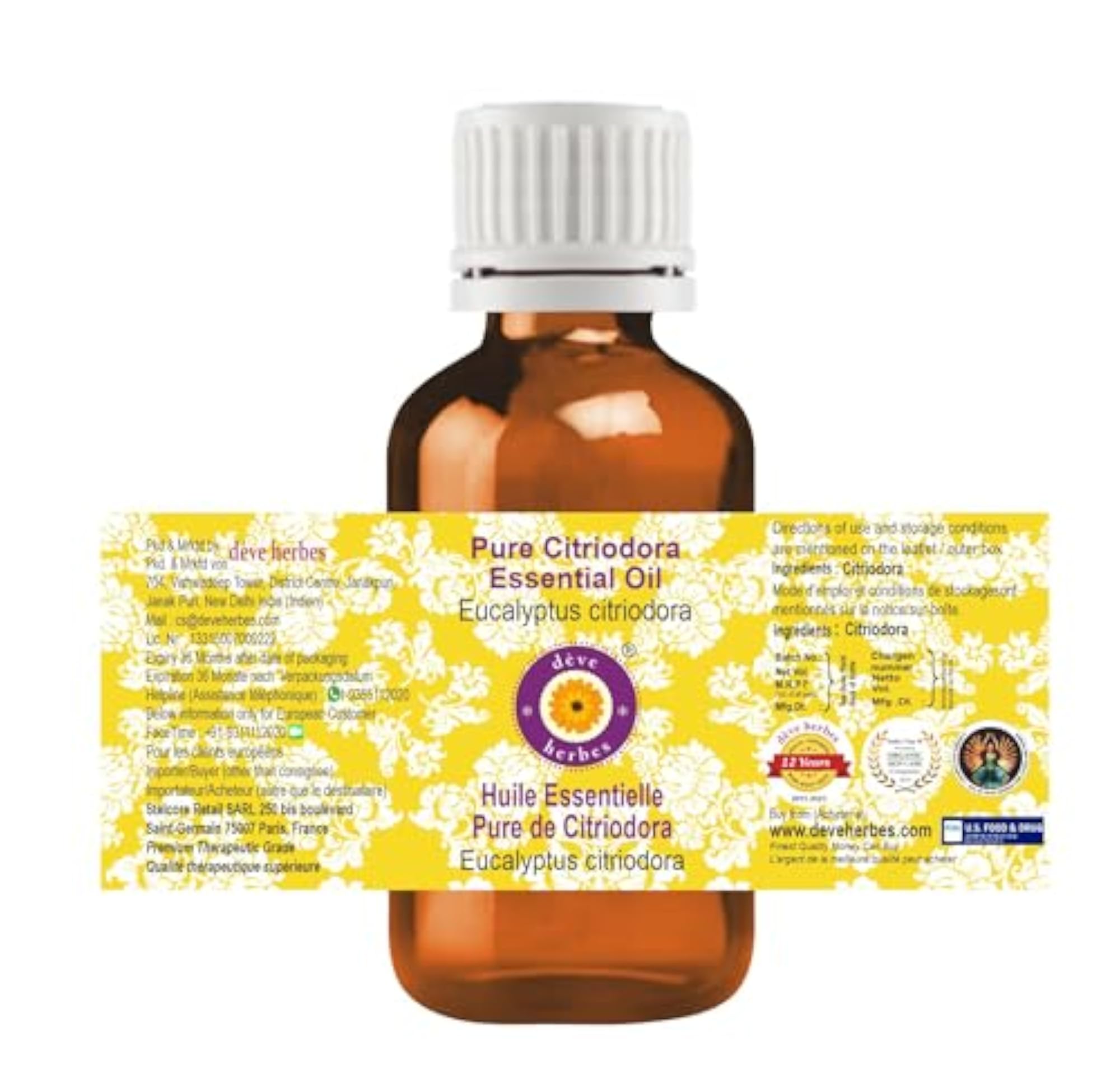Deve Herbes Pure Citriodora Essential Oil, 50ml