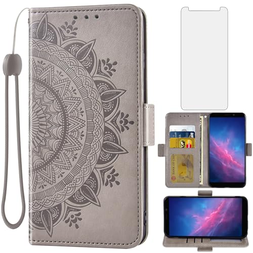 Étui Cloud Mobile Stratus C7 Asuwish housse portefeuille avec protège-écran