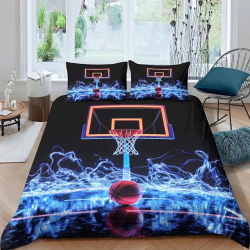 Housse de couette basket-ball 3D microfibre parure de lit fermeture éclair - 4