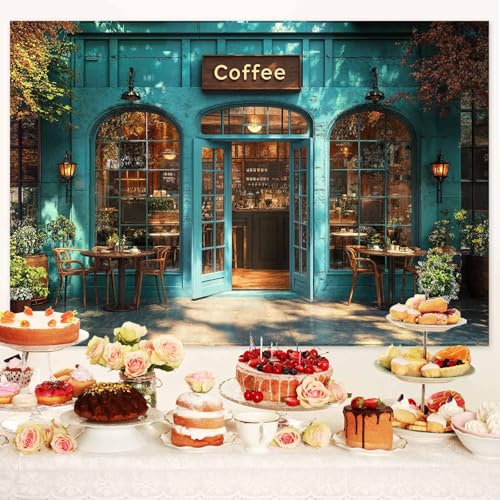 Fondo Fotográfico 10x8ft Azul Café Vintage miniatura 4