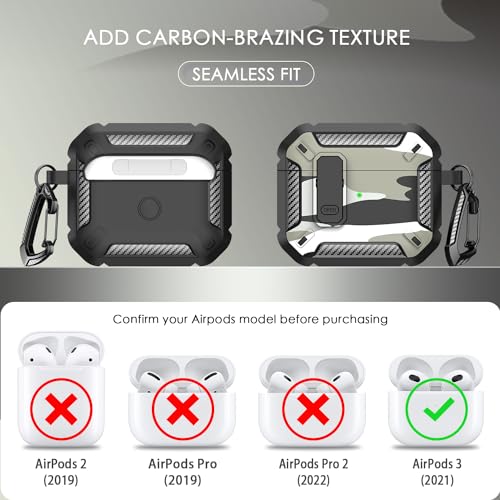 Image of RFUNGUANGO for AirPods 3rd Generation Case Carbon Fiber Series, Camo