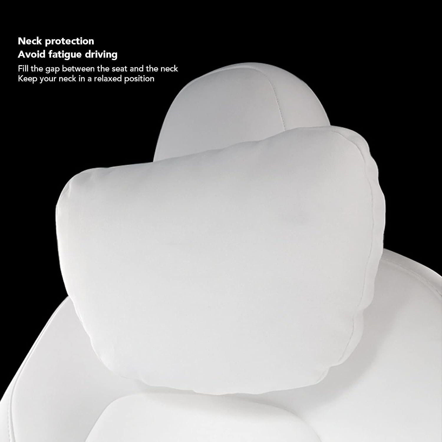 Car Seat Headrest Neck Rest Cushion, Elastic Cotton Ergonomic Design Car Neck Pillow, Soft and Comfortable Car Seat Neck Pillow for, Car Neck Support, #411, White, Depisutac208sq5g9o-11