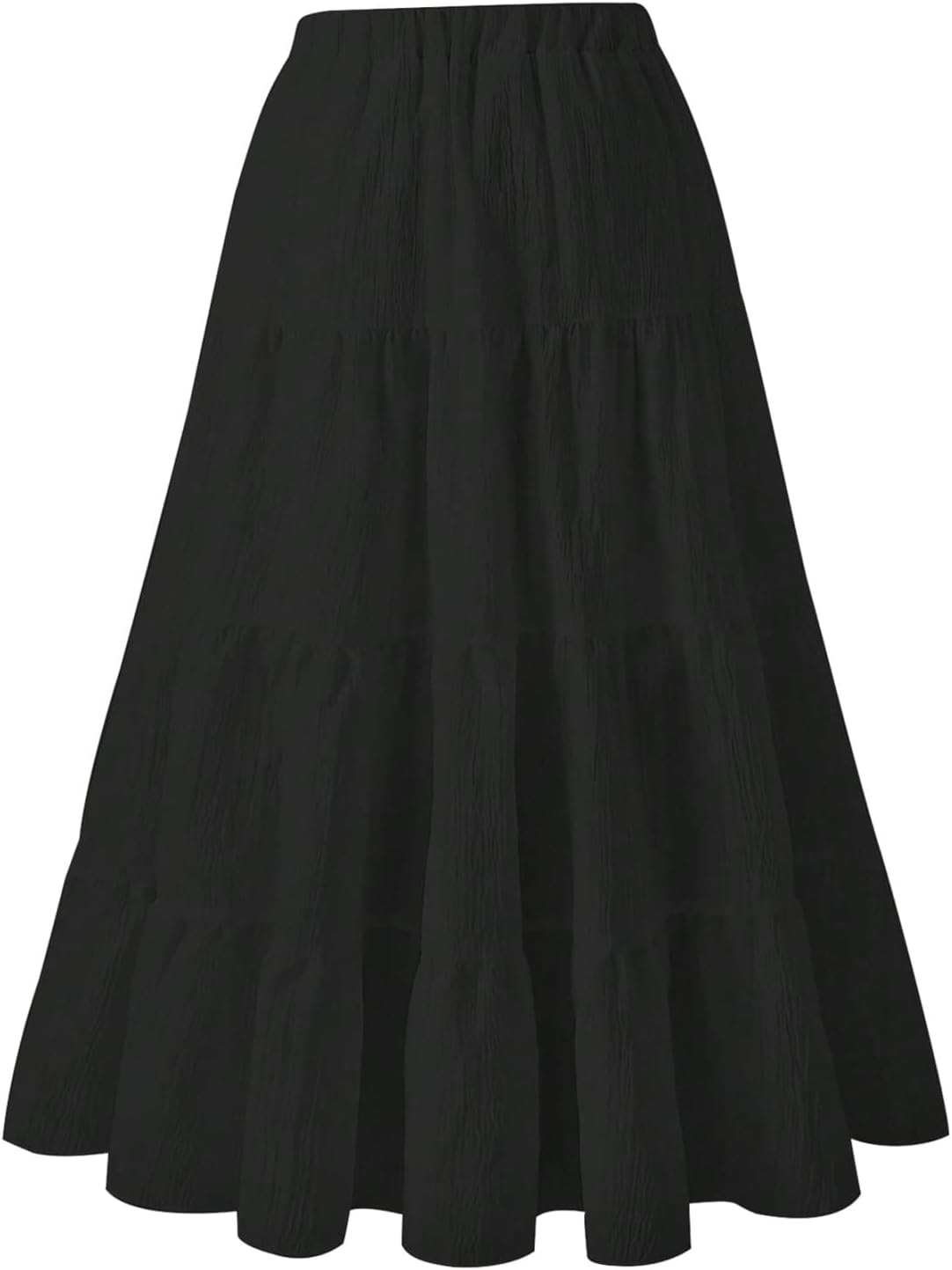 SHENHE Girl's Flowy Maxi Skirt A Line High Waisted Tiered Ruffle Swing Long Skirt