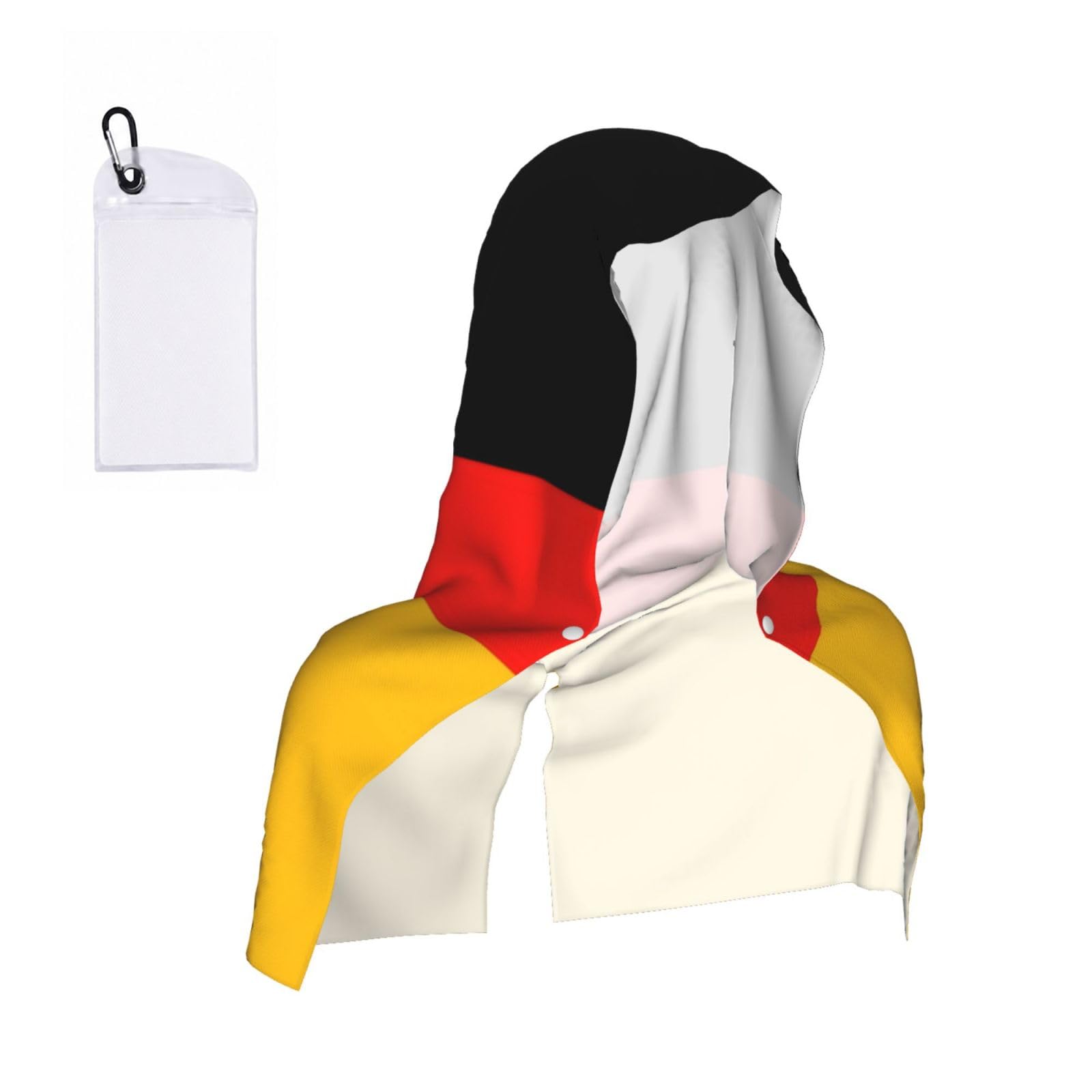 DUWAA Germany Flag Print Cooling Hooded Sports Towel, 30×60cm Quick Drying Summer Cool Head Wrap For Neck And Face