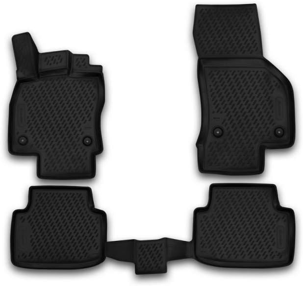 Element 3D Rubber Floor Mats Suitable for VW Passat B8 Year of Manufacture 2014-2024 100% Perfect Fit All-Weather Floor Mats Made of TPE High Edge Waterproof Non-Slip Odourless