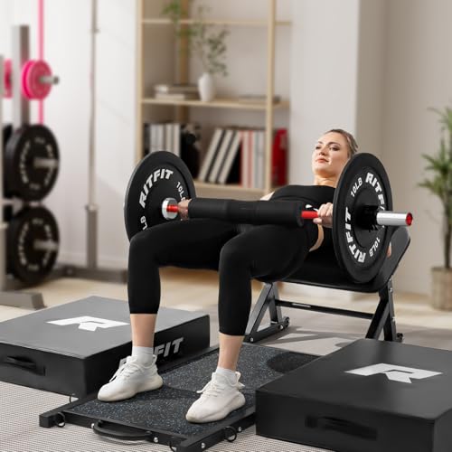 RITFIT Olympic Barbell 4ft/6ft - 2 Inch Weight Bar for Strength Training, Weightlifting, Squat, Deadlift, Bench Press, Curl, Overhead Press - 350lbs/500lbs Capacity 4FT Silver/Red by RitFit - Image 9