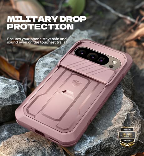 Coque de protection robuste résistante aux chocs Google Pixel 10 Pro XL rose - 6