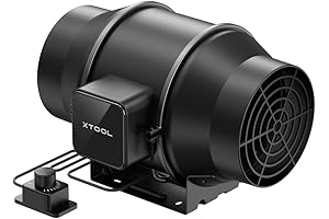 xTool 6' 410CFM Inline Duct Fan - Laser Cutting Accessory for xTool...