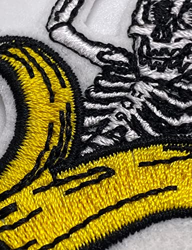 Bohaqa Surrender Skeleton Banana Patch 2.8" - Funny Skeleton Patch - Iron On/Sew On #TOP3