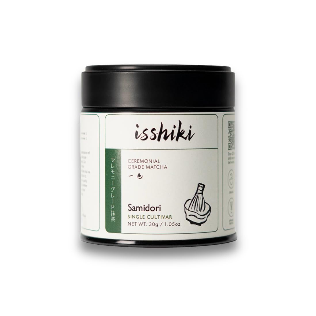 Isshiki Matcha Powder – Premium Ceremonial Grade Samidori Green Tea from Uji, Japan – Exceptional Authentic Japanese Matcha - Quality 30g Tin - 20 Servings
