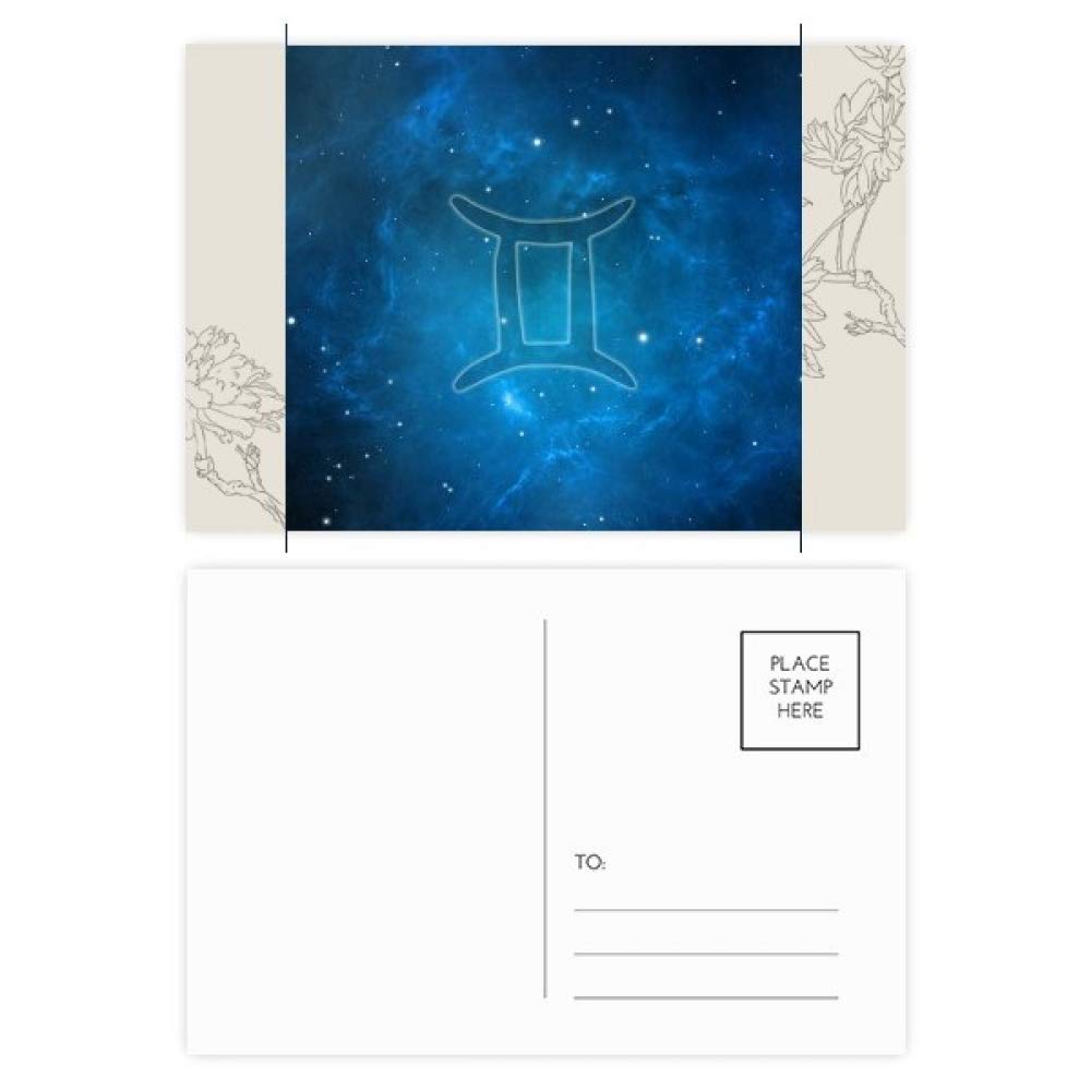 Carte postale Gemini constellation multicolore en impression haute définition - 4