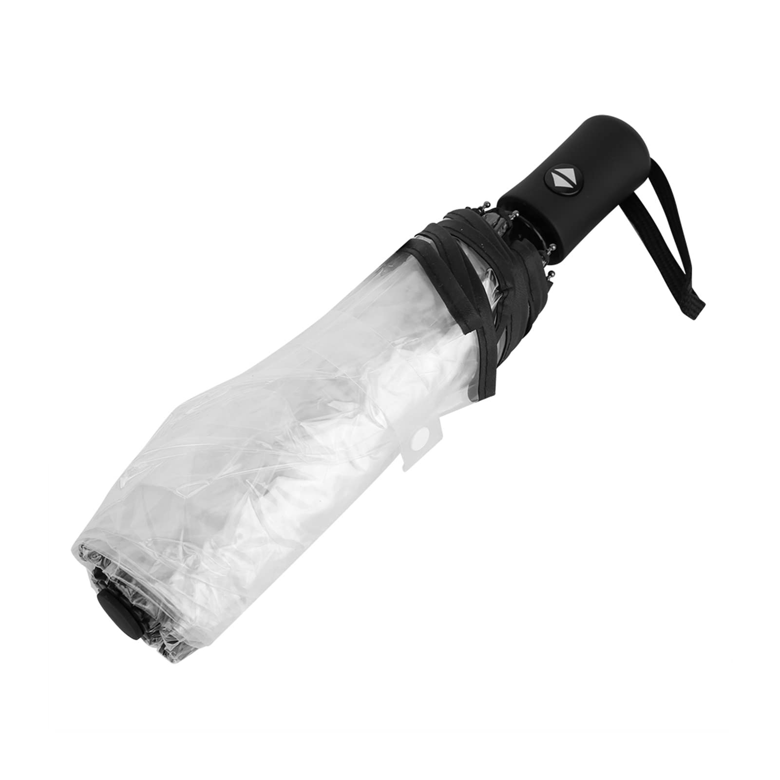 Confezione Da 2 Ombrelli Trasparenti Antivento | Impermeabili, Pieghevoli, 59x98 Cm, Con Stecche In Ferro, Manico Nero, Per Viaggi, Eventi, Fotografie - 3