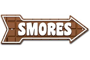 SignMission Smores Arrow Plastic Sign, 18" Wide