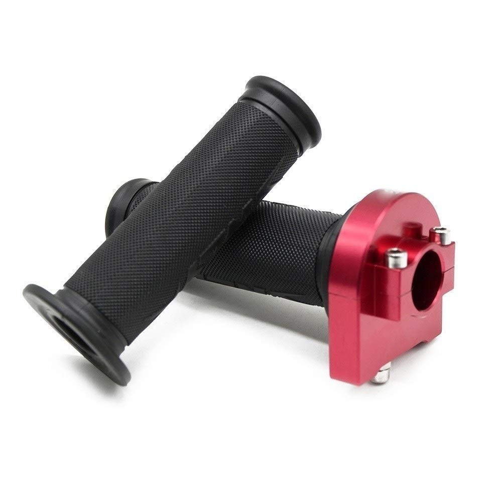 Poignée antidérapante Moto 7/8''Motorcycle Racing Poignée D'accélérateur d'action Rapide du Couple Papillon des Gaz pour Suzuki Hayabusa SFV650 Gladius SV1000 / S TL1000R (Couleur : Rouge)