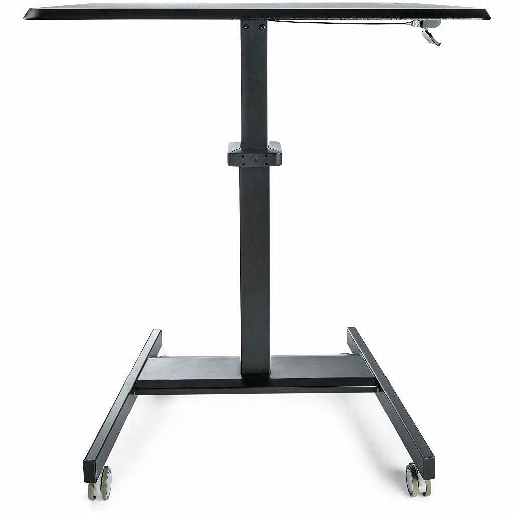 StarTech Mobiler Steh-Schreibtisch, Sitz-/Steh, mit Rollen (STSCART2) | Höhenverstellbarer Rollwagen, Ergonomisch, One-Touch-Lift, für Lehrer/Schüler