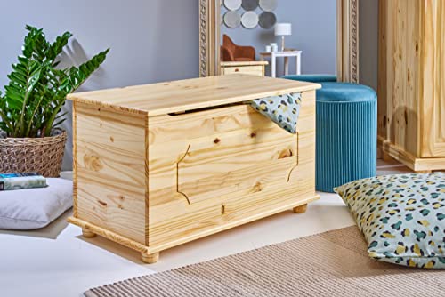 Interlink 16901000 Emel Coffre à Jouet Pin Massif Naturel 47 x 89 x 53 cm