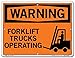 Vestil SI-W-61-B-AC-130 Sign-Warning-61 12.5X9.5 Alum Comp .130, Forklift Trucks Operating