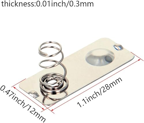 Miniatura 6 de Heyiarbeit 20 pares de resortes de batería AA de metal de repuesto de placa de contacto de conversión positiva a negativa para cargador de batería