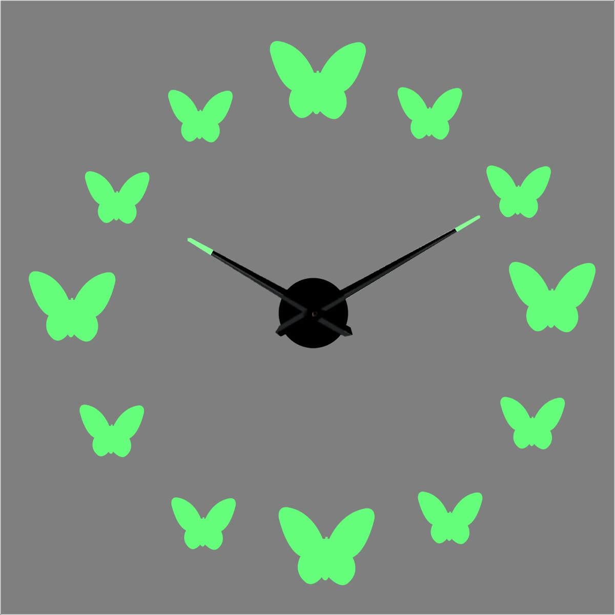 Sticker mural 3D acrylique horloge murale silencieuse 68,6 cm