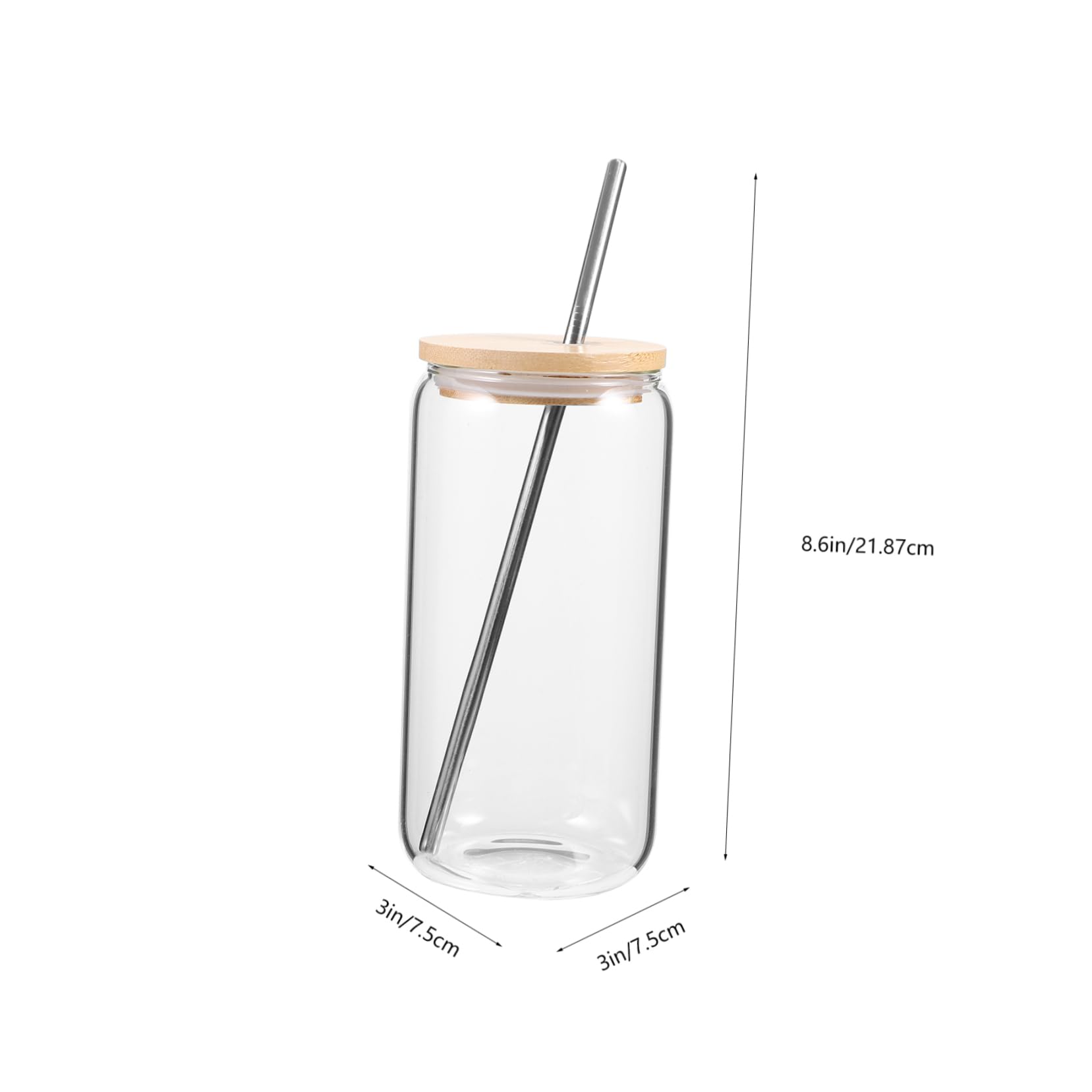 CONGARTENO 1 Set Straw Glass Coffee Cups with Lids Straws Coffee Mug with Lid Espresso Cup Juice Bottles Coffee Mugs Drinking Glasses Clear Coffee Mug Water Glasses Glass Cup for Drinking