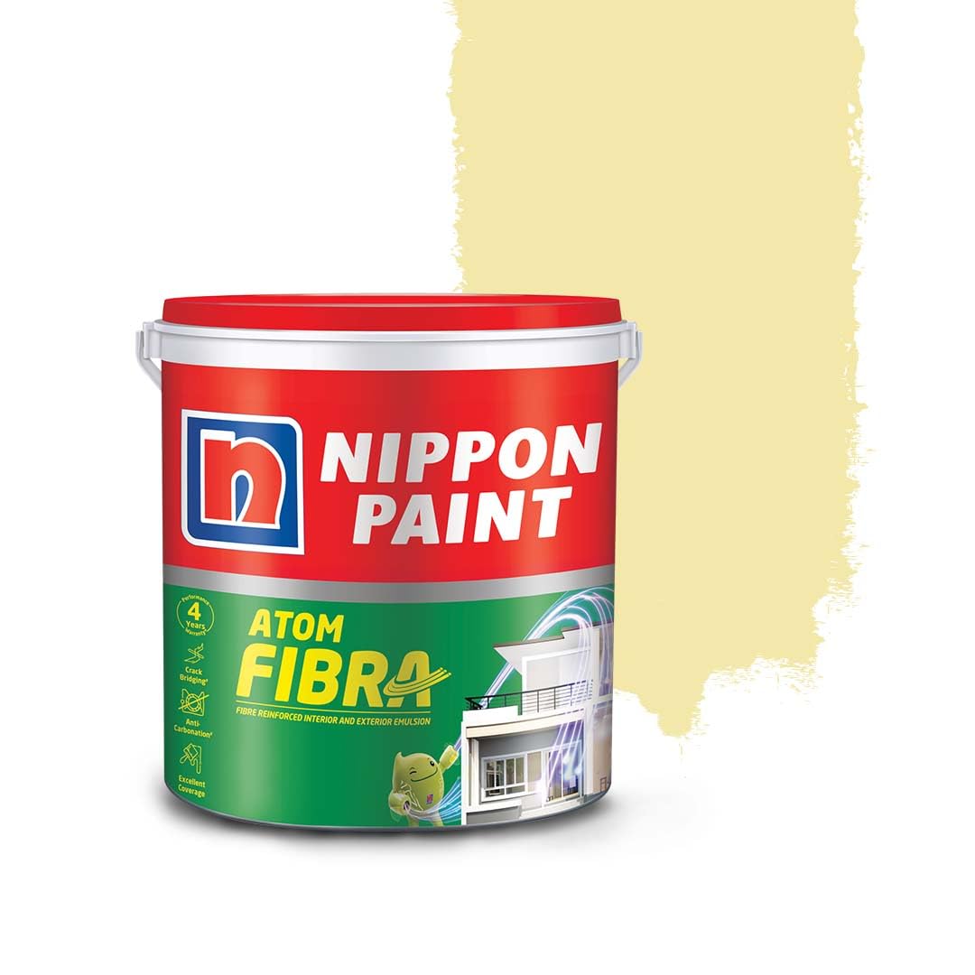Nippon Paint Atom Fibra 2 In 1 Interior & Exterior Emulsion 1 L Yellows (Slight)