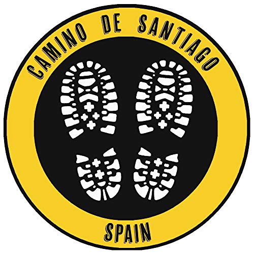 Camino De Santiago, Spain Hiking Boots Decorative Car Truck Decal Window Sticker Vinyl Die-Cut Wildlife Travel Adventure Vacation Tourist Souvenir