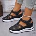 Imagen de Sandalias Mujer Comodas Plataforma Verano Cerradas Sandalias De Vestir Elegantes Romanas Zapatos Cuero Punta Cerrada Ortopedicas Moda Retro Sandalia Casuales Cuña Hollow Out Novia Deportivas Ofertas