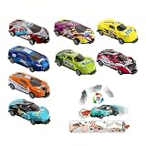 Ai-Fun 8 Pack Pull Back Stunt Flip Diecast Toy Cars for Kids 3-6