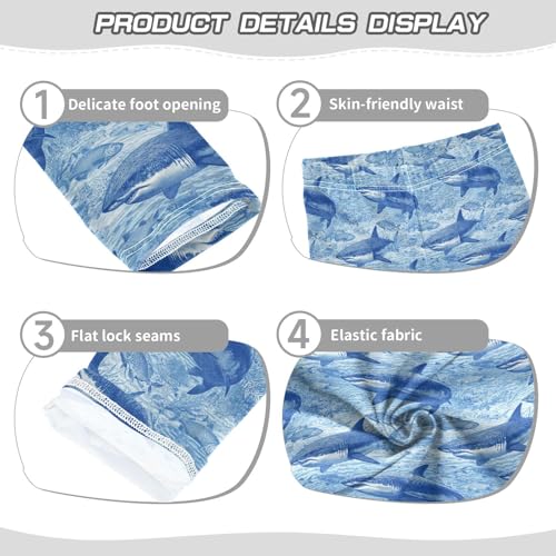 Girls Leggings Blue Sharks Soft Toddler Leggings for Girls Kids Pants Size 4T-10T3
