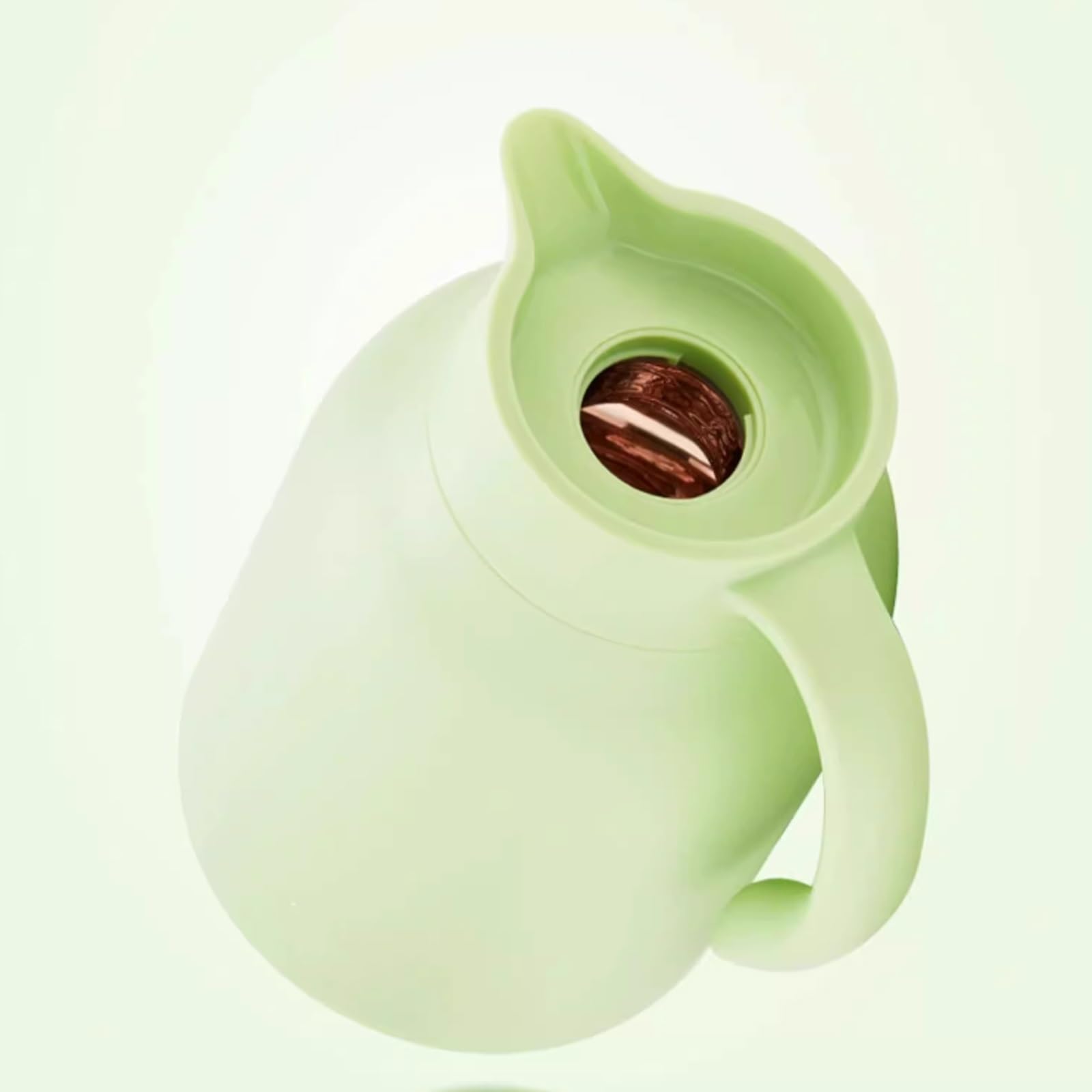 Izolowany Dzbanek Do Kawy Termos ze szklaną wkładką Domowy podgrzewacz wody o dużej pojemności Przenośny termos do biura, termos, termofor Karafki termiczne(Green)