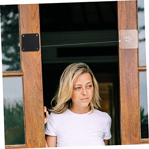 Tehaux 5Pcs Pull Cord Door Closer Magnetic Screen Automatic Door Closer For Home Black Door Hinges Auto Door Closer Self Closing Door Sliding Screen Door Closer Punch Free Door Closer Abs #TOP4