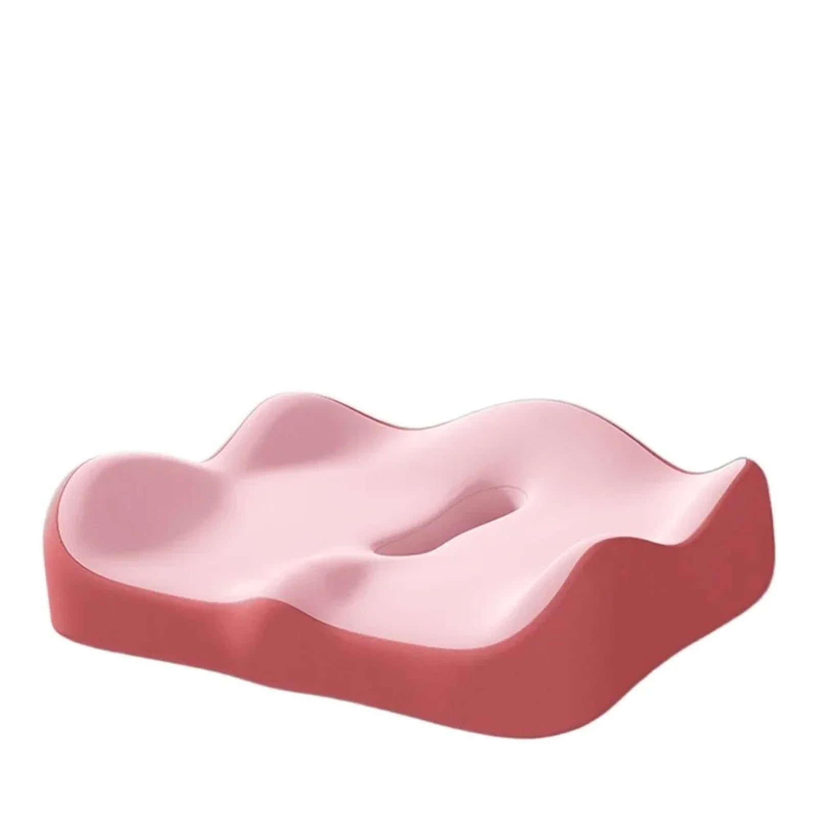 XCFTYRU Office chair cushion， Memory Foam Coccyx Cushion Comfort Car Seat Pain Relief Breathable Chair Orthopedic(Pink)