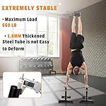 AmazeFan Parallettes Bars, High Steel Push Up Bar Strength Training For Handstands, Calisthenics Bars & Dip Bars, Calisthenic, Push Up Stands Handle for Floor Workouts Calisthenics Equipment - Image 2